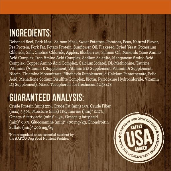 Vista 4 de Merrick - Alimento seco para perros, receta de carne de res de Texas real y batata libre de granos, 22 libras, en bolsa