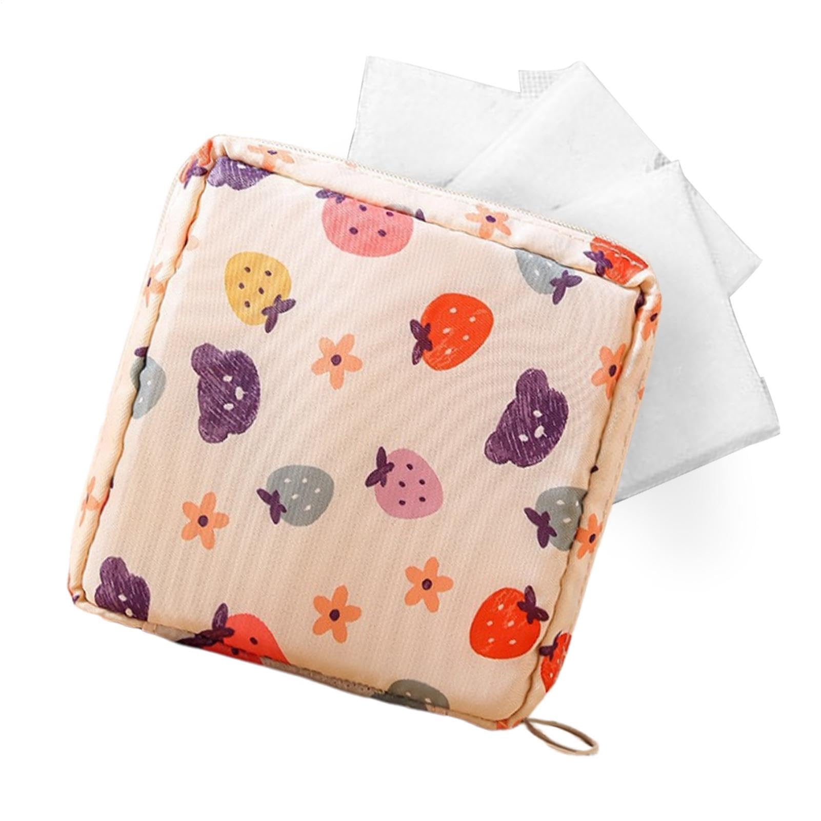 Printed Period Bag - Period Pouch Period Kit Bag Girls Period Bag Sanitary Napkin Storage Bag Reusable Tampon