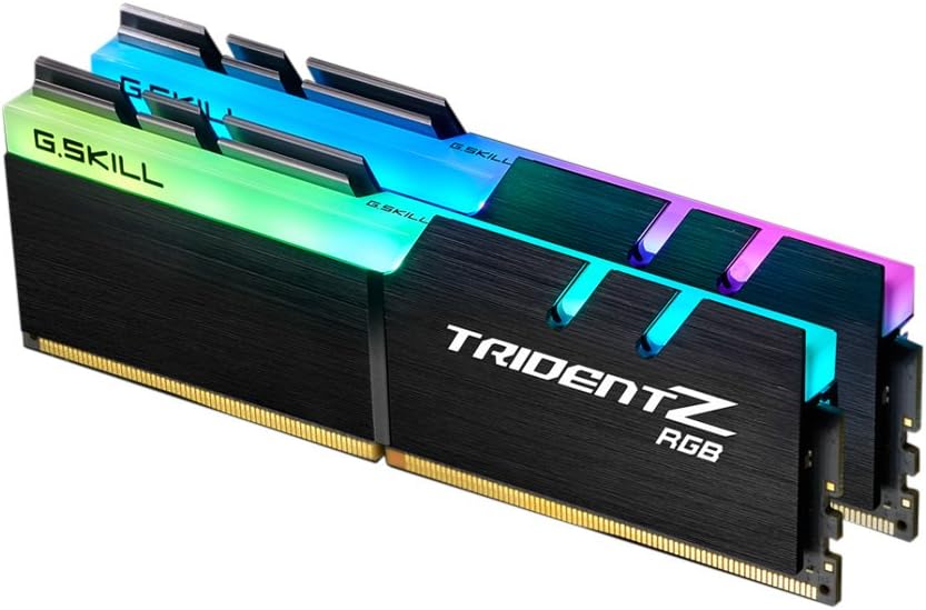 G.SKILL F4-4133C19D-16GTZR Trident Z RGB Series 16 GB (8 GB x 2) DDR4 4133 MHz PC4-33000 CL19 Dual Channel Memory Kit - Black with Full Length RGB LED Light bar