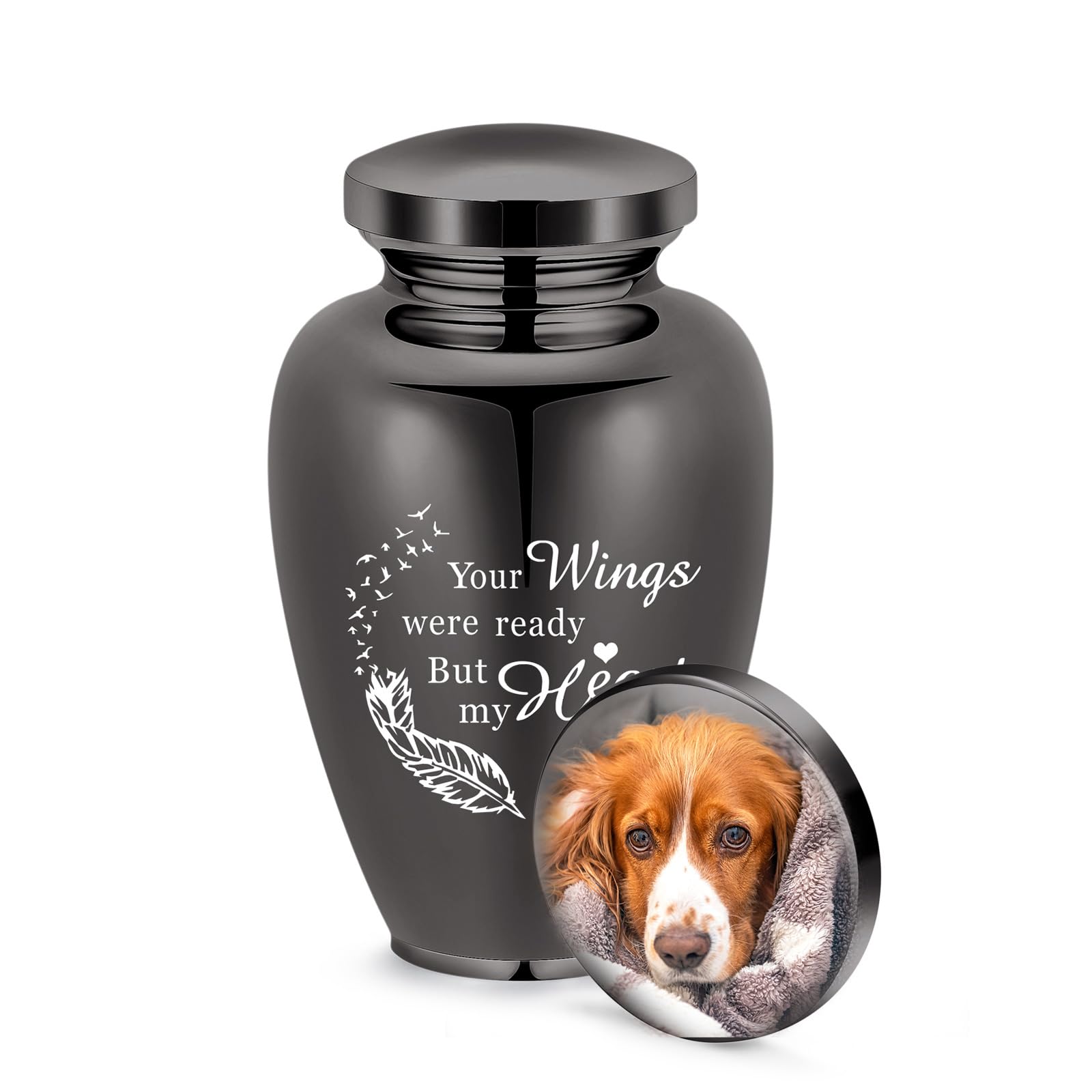Minicremation Cremation Urn for Human Ashes Stainless Steel Candle Ash Holder Keepsake Urn for Ashes Candlestick Mini Funeral Urns for Pet Ashes (Customize Image) — image 1