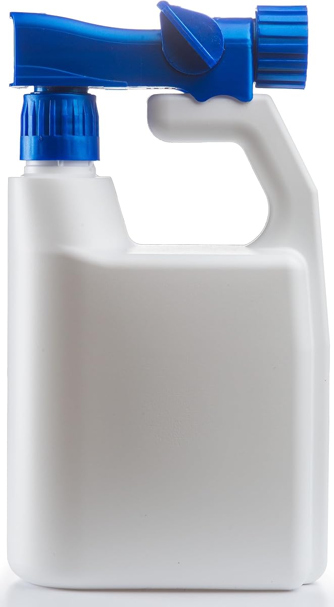 Rociador con extremo de manguera - Relación 100:1 - 32 oz, reutilizable, multipropósito