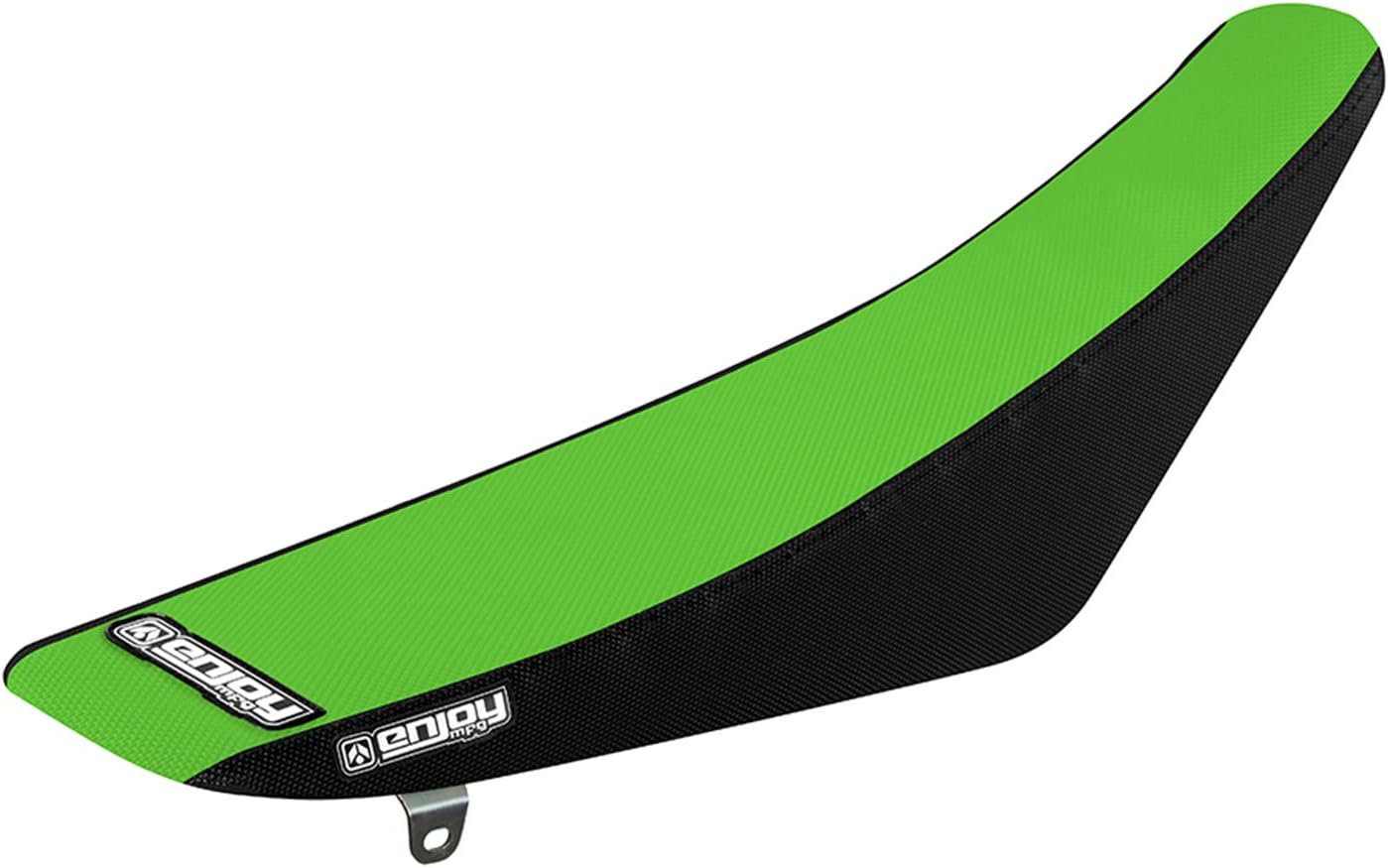 Enjoy Mfg Seat Cover - Compatible with Kawasaki 1999-2002 KX 125 KX 250 KX125 KX250 Black Sides/Green Top #77