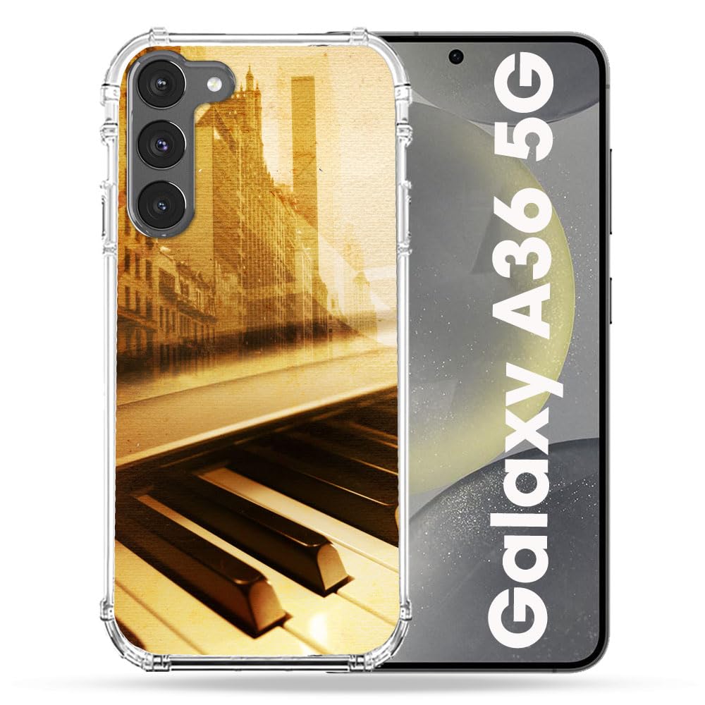 Coque Samsung Galaxy A36 5G renforcée au design vintage piano - 2