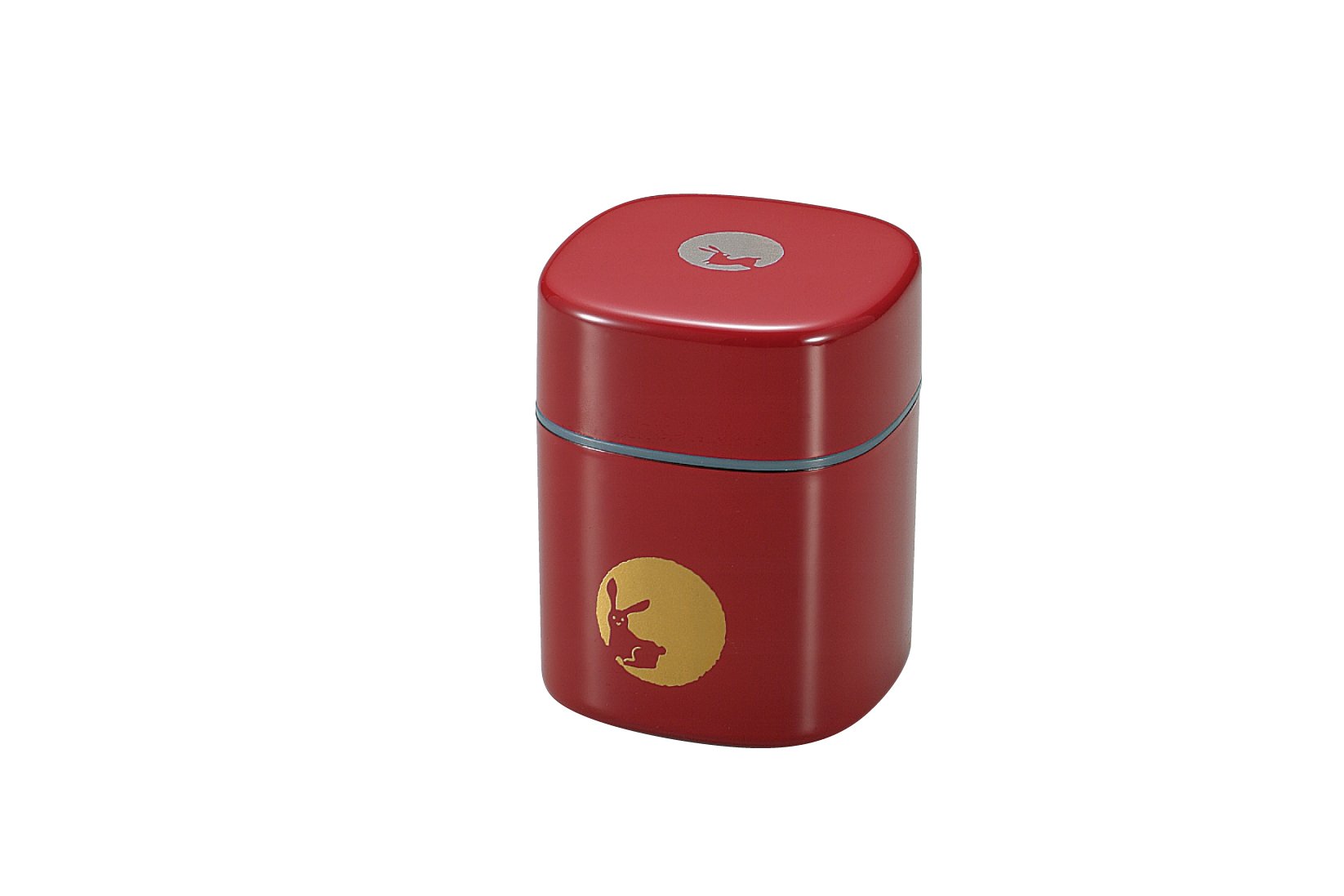 Amazon｜たつみや(Tatsumiya) 茶入れ 朱月うさぎ サイズ：約W8 D8 H10