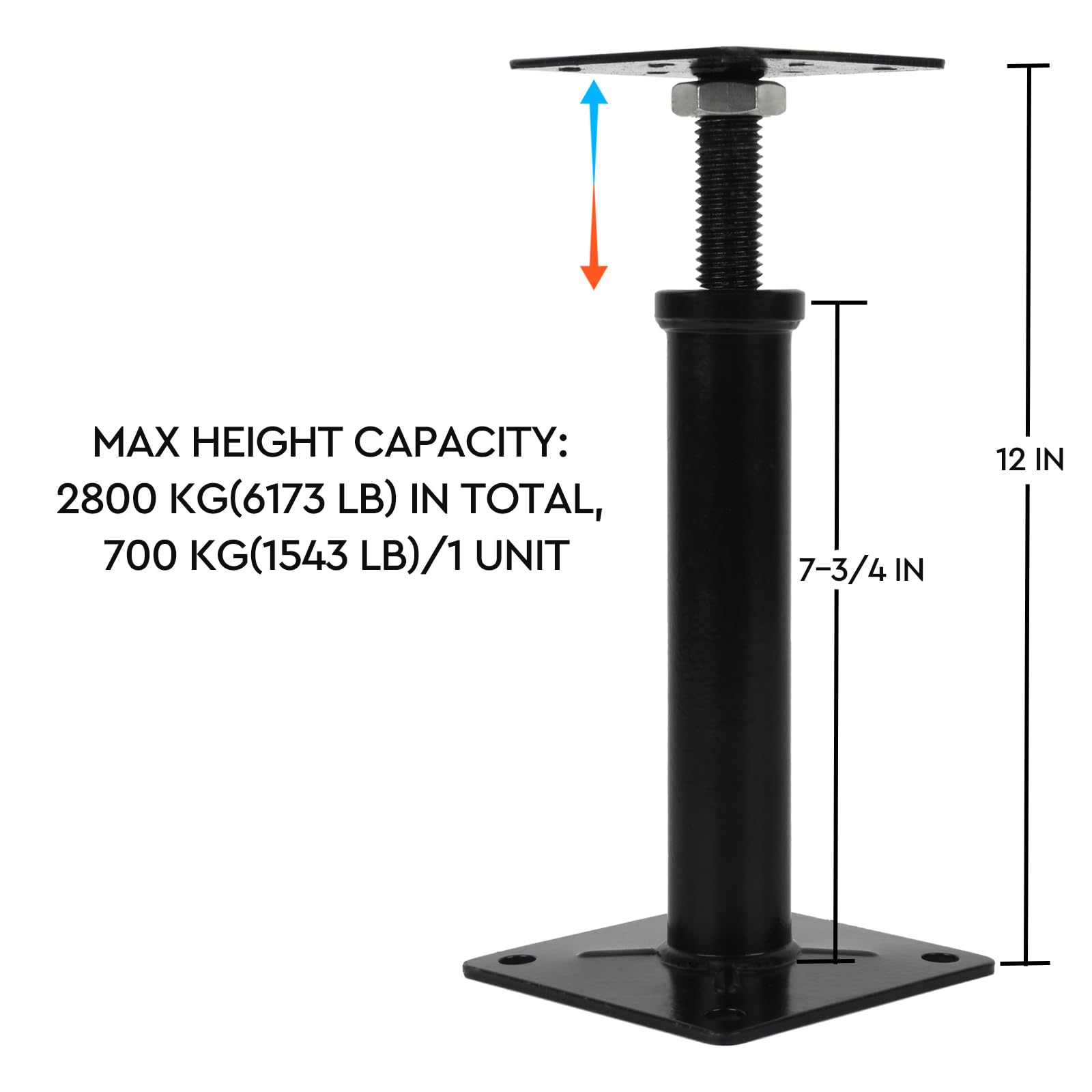 BISupply Adjustable Floor Jack Post Basement 1pk - 36in Ceiling Support Pole | UK