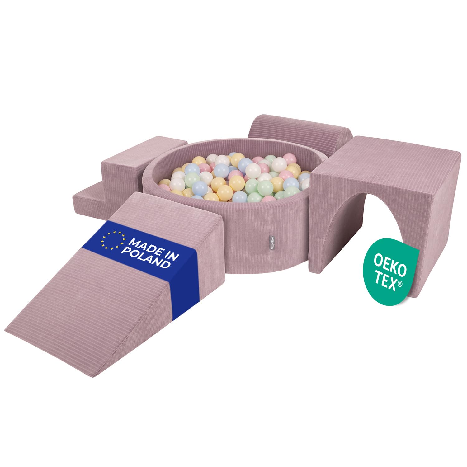 KiddyMoon Parcours Motricité (300 Balles) pour Enfants Favorise Créativité