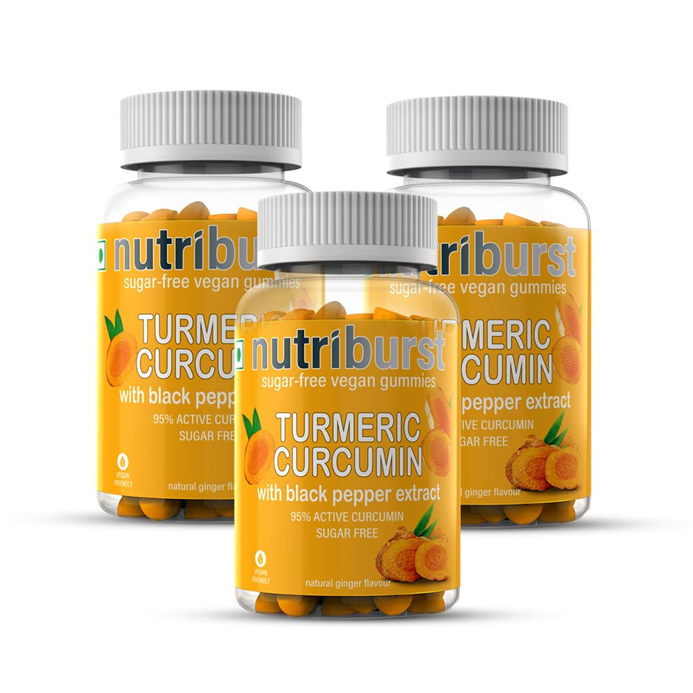 Nutriburst Turmeric Curcumin Gummies 1 Month Pack 95 Active
