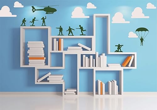 Miniatura 2 de Pegatinas de pared de soldado para hombre, helicóptero para niños, decoración del hogar