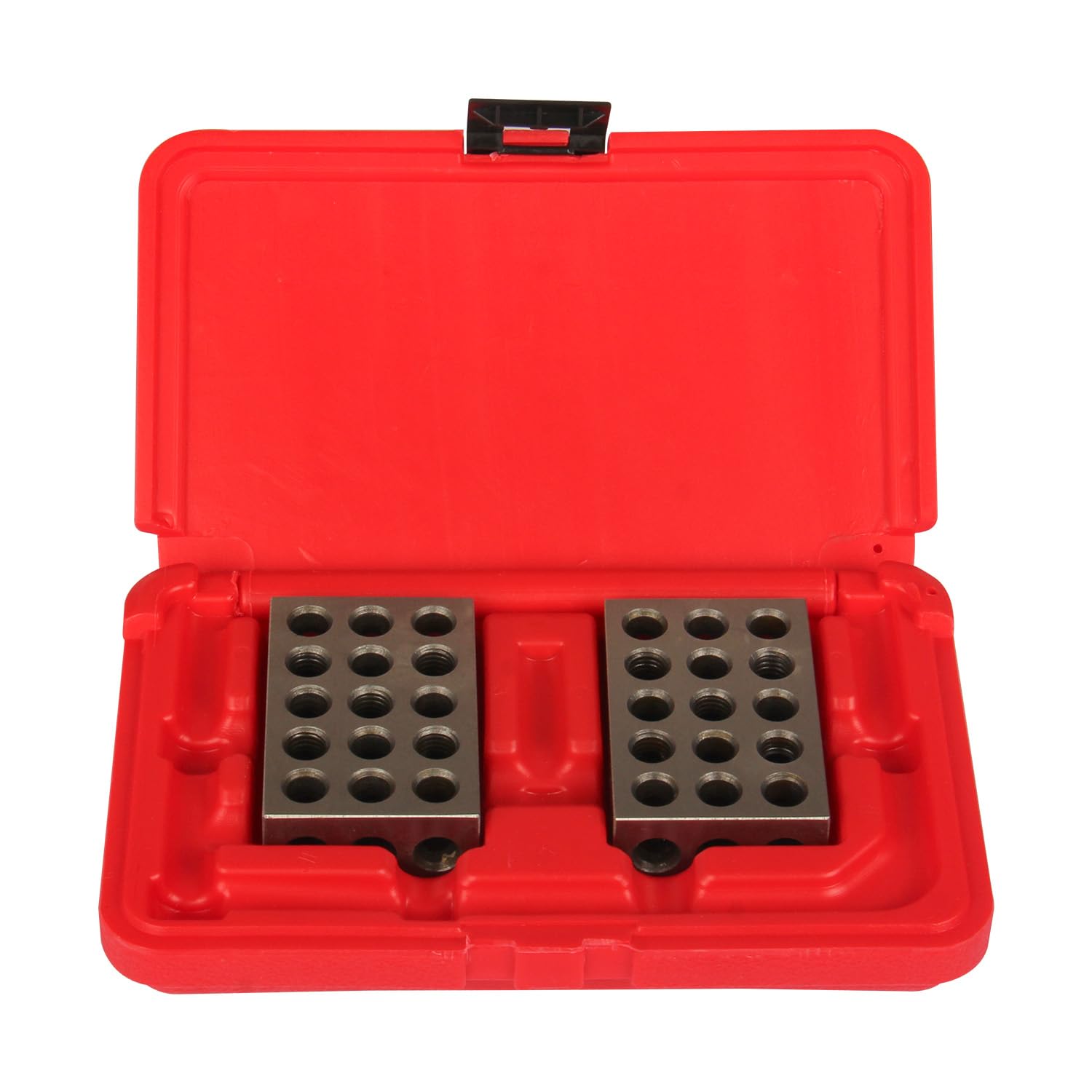BOKA 2pcs 25 x 50 x 75 mm Stahlgehärtete metrische Präzisionsblöcke，23 Löcher Fräsen Parallel Spannblock，Parallelblöcke Metrische, Spannblöcke Metrisch, Fräsmaschinenzubehör für Fräsmaschinen