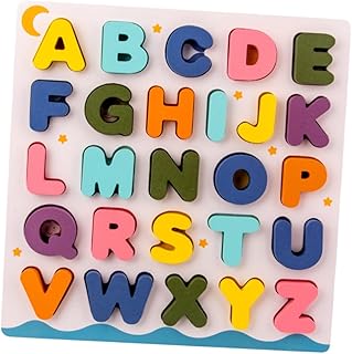 TOYANDONA 1 Conjunto De Blocos Do Alfabeto Brinquedos De Quebra-Cabeça Brinquedos Educativos Blocos De Construção Para Crianças Brinquedo Infantil Kidcraft Playset Criança Quebra-Cabeças