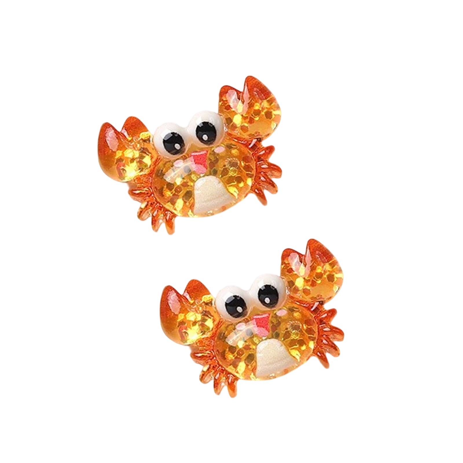 Xjdzineq 2 / 6Pcs Resin Marine Animal Miniature Embellishment for Scrapbooking Project Flatback Resin Sea Animal Figurines Ornament Colorful Rhinestones