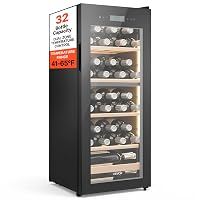 VEVOR Cantinetta per Vino Autoportante, Cantina Vino Capienza 32 Bottiglie Doppia Zona