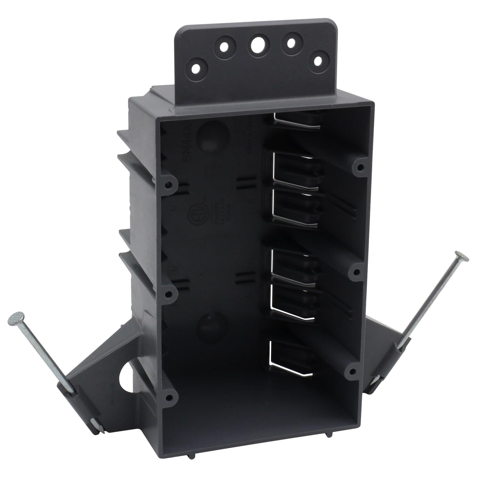 Electrical Boxes - 6 Pack 2-Gang PVC Outlet Boxes -18