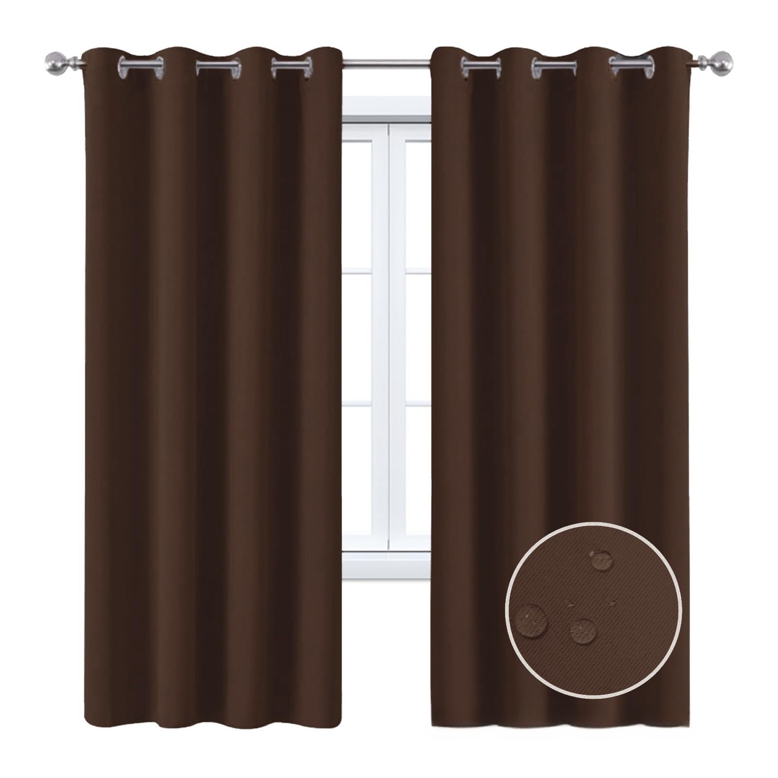 Amazon｜ZiDeTang 防水ポリエステルルーム遮光ウィンドウカーテン