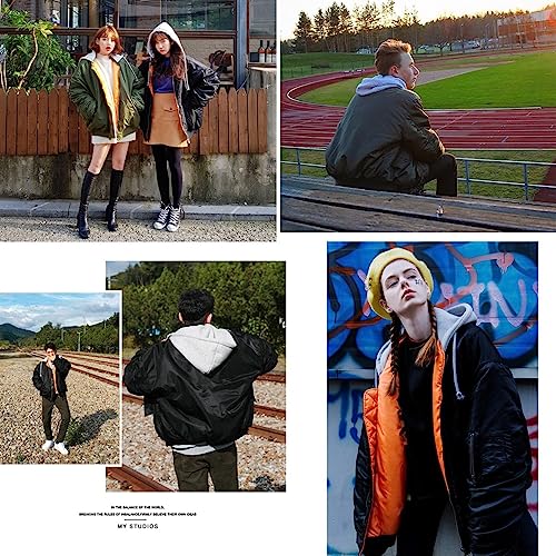 Hooded Men's MA-1 Bomber Flight Jacket Winter Coat3