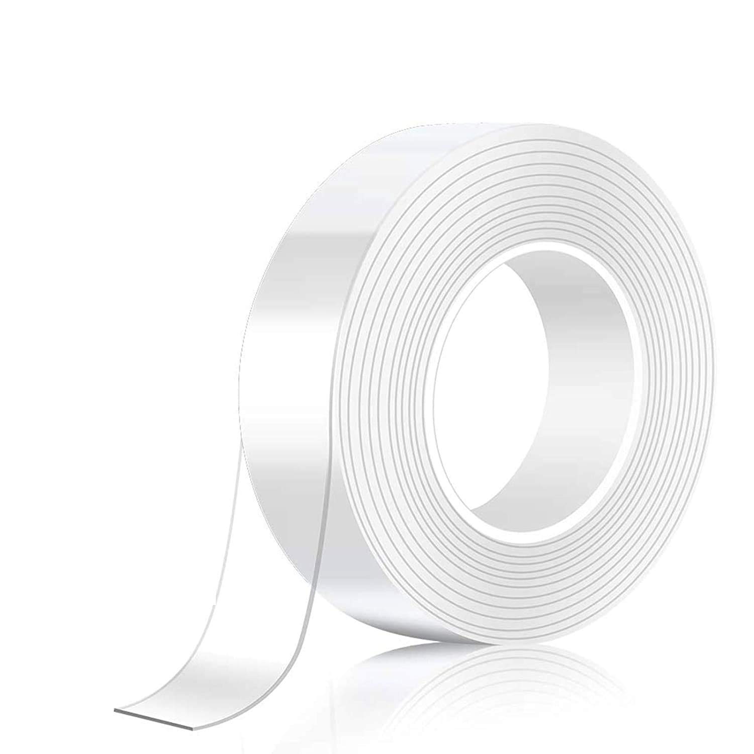 PINAL BLOUSE MART Washable Clear Double Sided Adhesive Anti-Slip Tape, Reusable Nano-Tape | 3 Meter