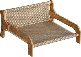 KiBcsLic Arranhador de gato de papelão, tapete arranhador em formato de sofá para gatos internos, móveis elevados para gatos, brinquedos arranhadores para