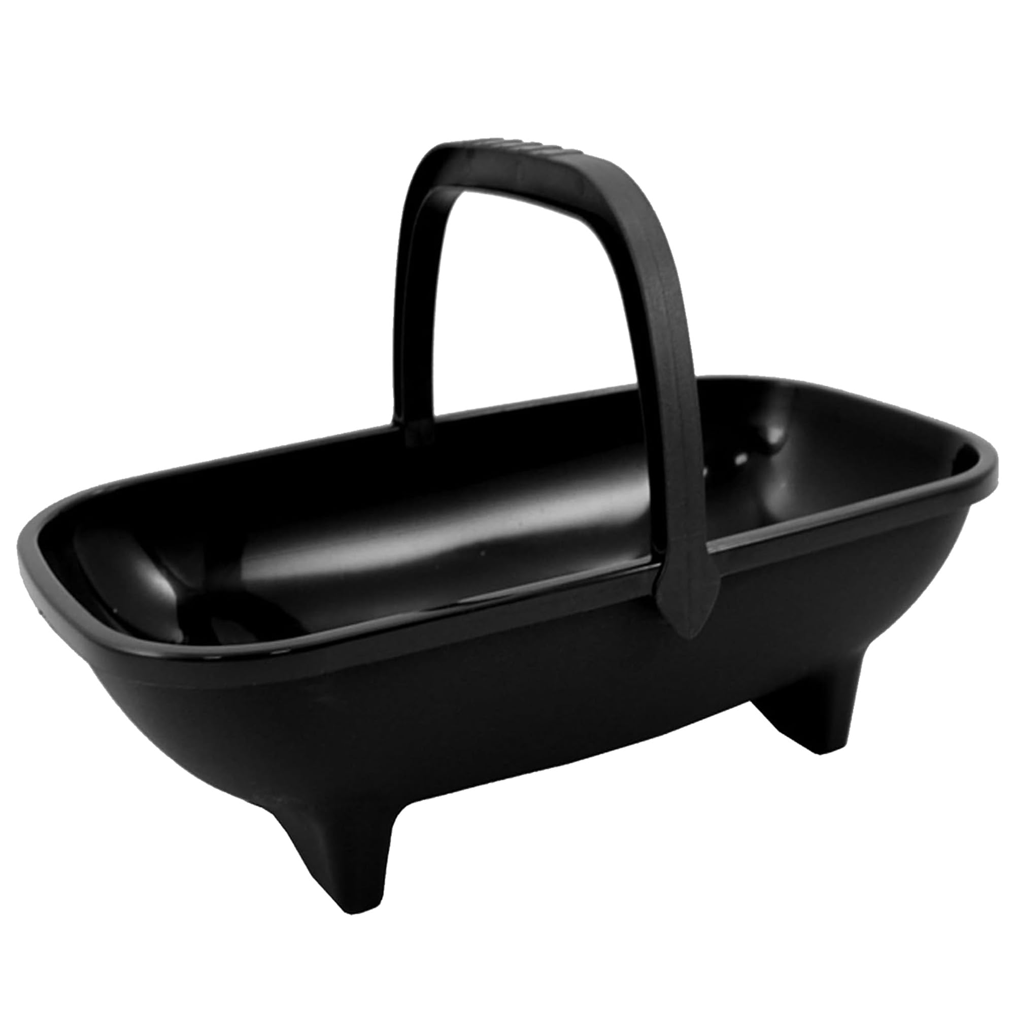 STORM TRADING GROUP Black Garden Trug Planter 53cm Plastic Basket Plant Pot With Handle Transport Small Gardening Tools (2 Trugs)