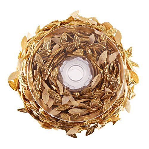 Decora 36 Yards Artificial Gold Leaf Ribbon Trim For Wreath Making And Christmas Gift Wrapping Wedding Decoration #TOP2