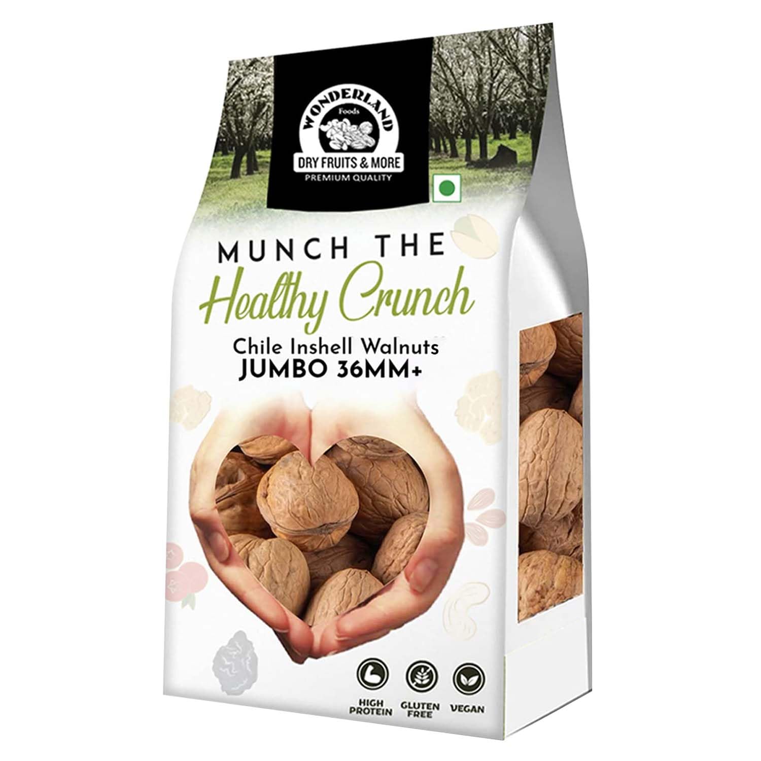 WONDERLAND FOODS (DEVICE) Dry Fruits 36Mm+ Jumbo Chile Inshell Walnuts Akhrot 500gram Pouch | Inshell Walnut | High In Protein & Iron | Low Calorie Nut | Healthy & Delicious (B0BZ4SHDCB) Amazon Price History, Amazon Price Tracker