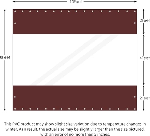 Miniatura 6 de Ezcasch Cortina de vinilo para exteriores de 20 onzas cortina de panel transparente para exteriores resistente a la intemperie para pérgola porche