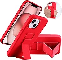 Vista 24 de Funda de silicona con soporte de LAUDTEC compatible con iPhone 7/8/SE, soporte de metal con soporte de pie vertical y horizontal, cubierta flexible