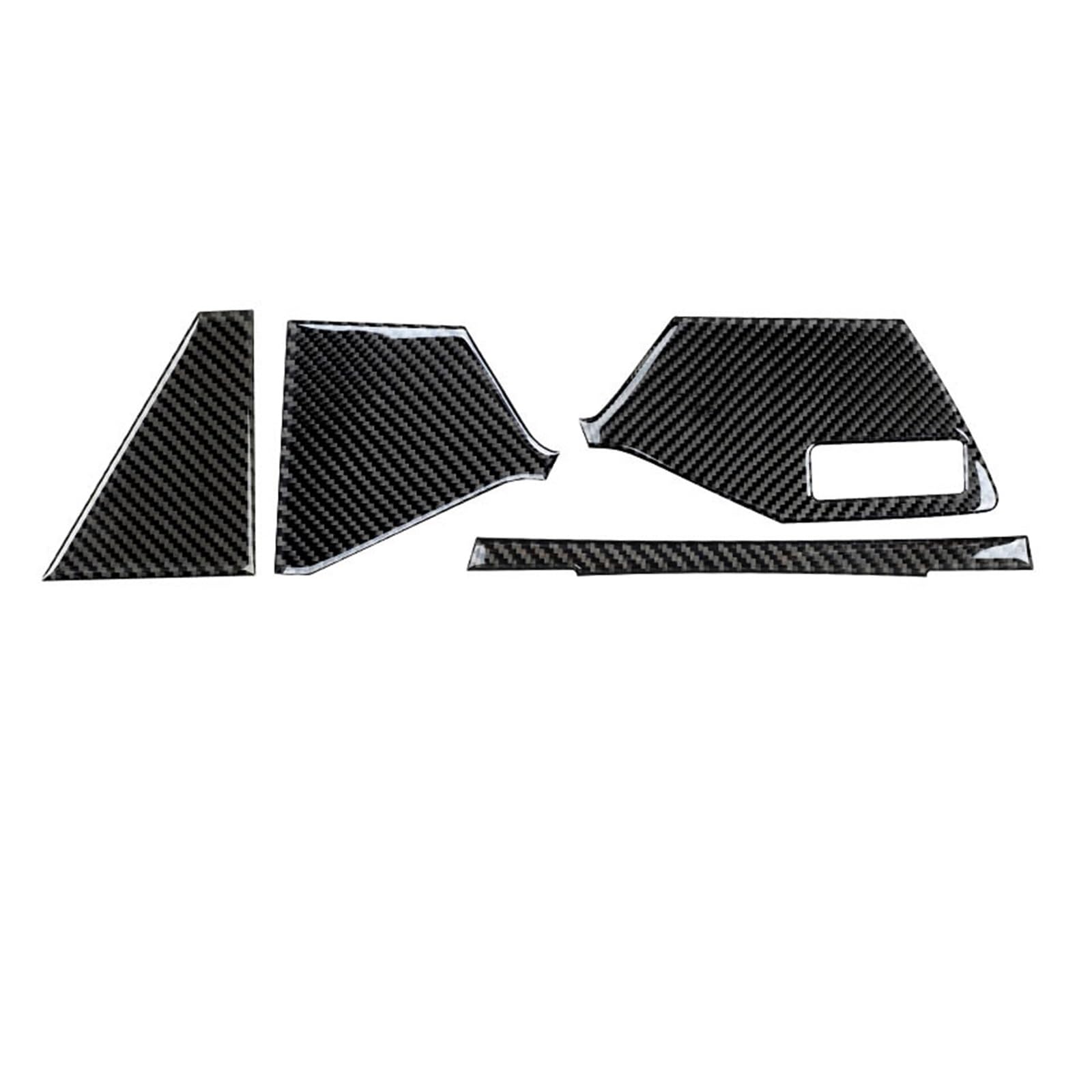 Car Trim Interior for A3 S3 8Y 2021-2025 RHD LHD Car Central Control Instrument Interior Trim Soft Carbon Fiber Sticker Interior Mouldings(RHD Black)