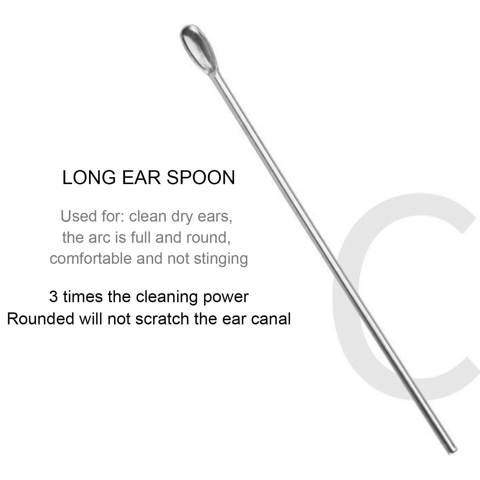 Retrait cérumen - Retrait cérumen Ear Pick,Outil Retrait Cire d'oreille en Acier Inoxydable, Ensemble 6 Outils prélèvement Cire d'oreille