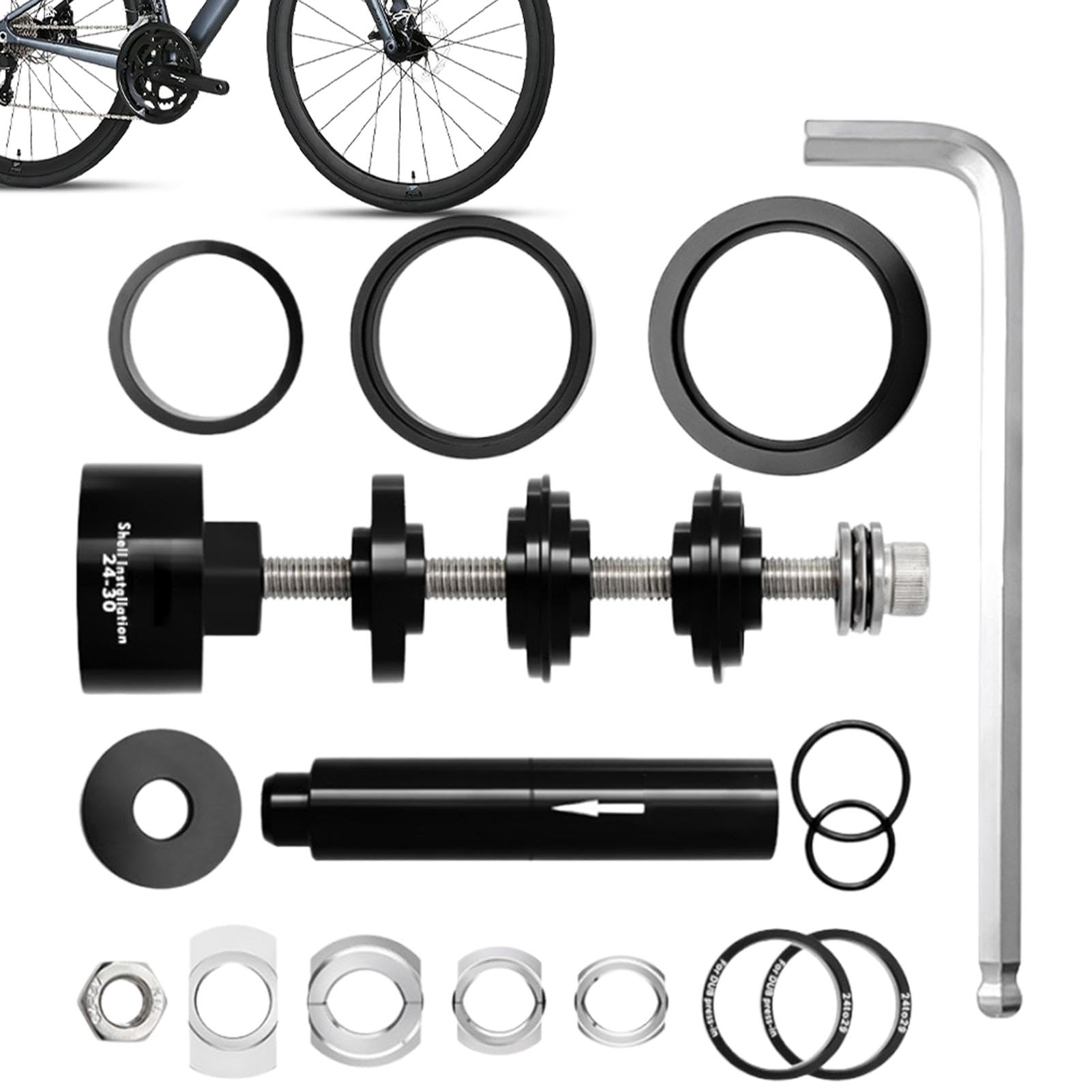 Generisch Fahrrad-Headset-Entfernungswerkzeug, Fahrrad-Headset | Presswerkzeug - Präzises Mehrzweck-Headset-Presswerkzeug | Professioneller Tretlager-Werkzeugsatz für die Fahrradwartung