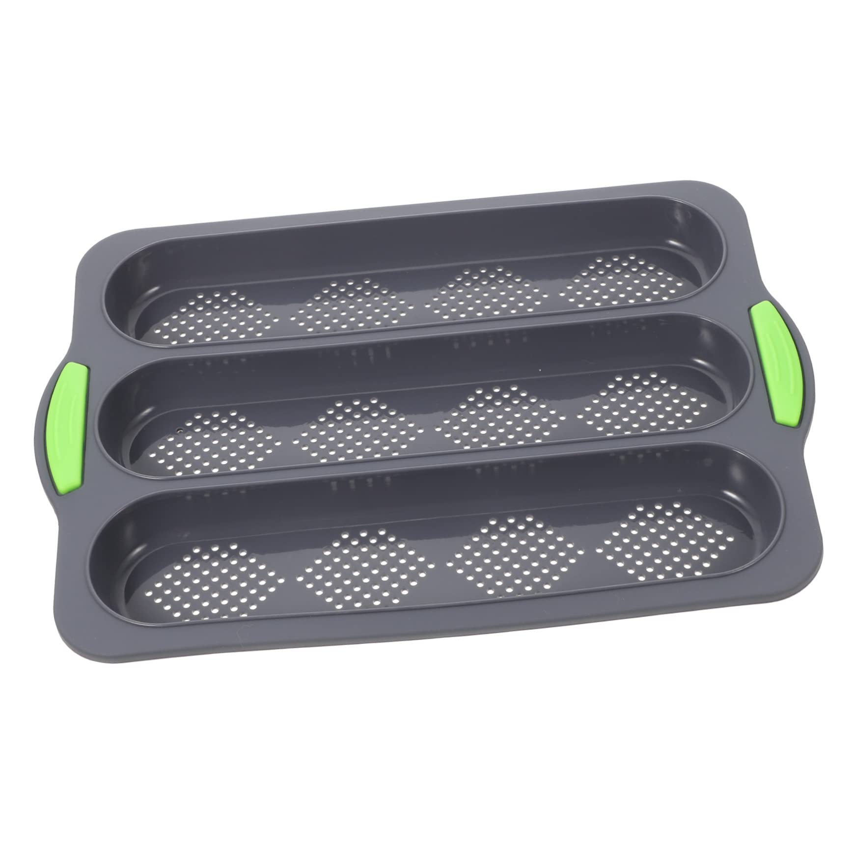 OKUMEYR Three Slot Bread Mold Sub Bread Pan for Baking Non-stick Sandwich Pullman Loaf Pan with Lid French Bread Baking Mould Sandwich Bread Loaf Molds Cake Sausage