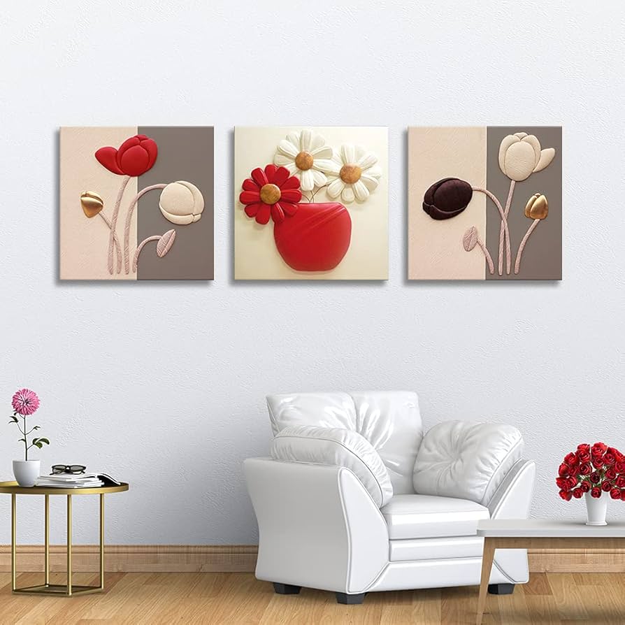 Amazon.co.jp: 花 シンプル ポスター 風水 絵画 玄関 高級油絵 アート