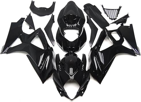 Gloss Black ABS Fairings for Suzuki GSXR1000 K7 2007 2008 07 08 Body Kit