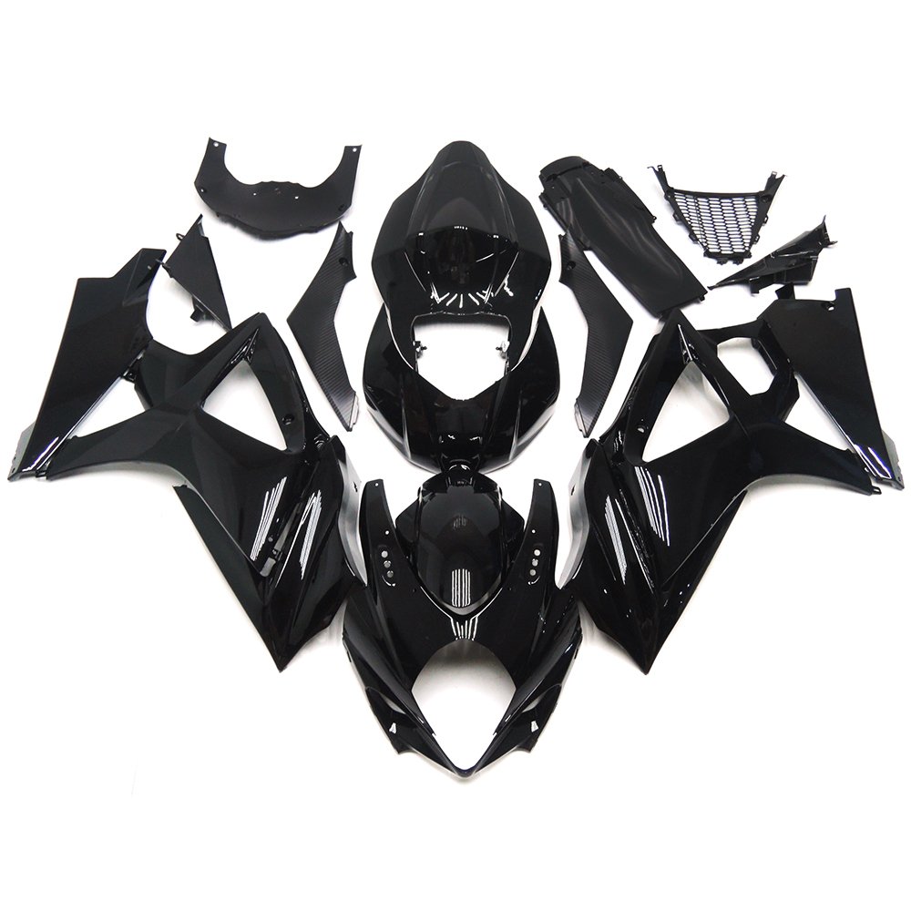 Sportbikefairings Gloss Black Motorcycle Full Fairings Kit Fit for Suzuki 2007 2008 GSXR1000 K7 GSXR 1000 07 08 GSX-R1000 Injection ABS Plastic Bodywork