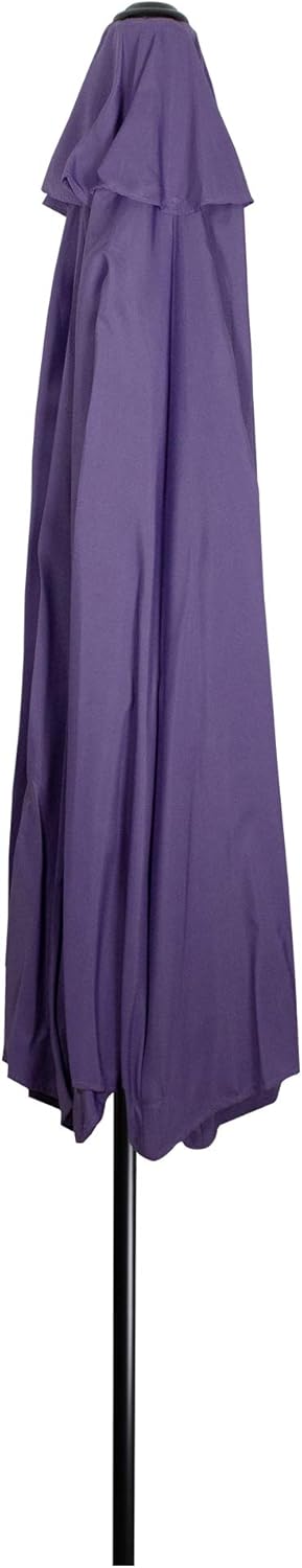Northlight 9ft Outdoor Patio Market Umbrella with Hand Crank and Tilt, Purple