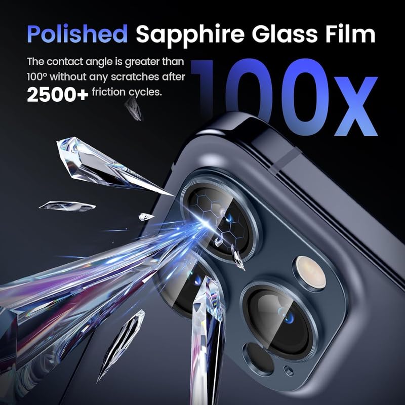 Image of [2 Pack Camera Lens Protector For Xiaomi Redmi Note 15 Pro Plus /Note 15 Pro+ 5G Tempered Glass Metal Camera Rings / /Anti-Scratch /Case Friendly [ZBlack]