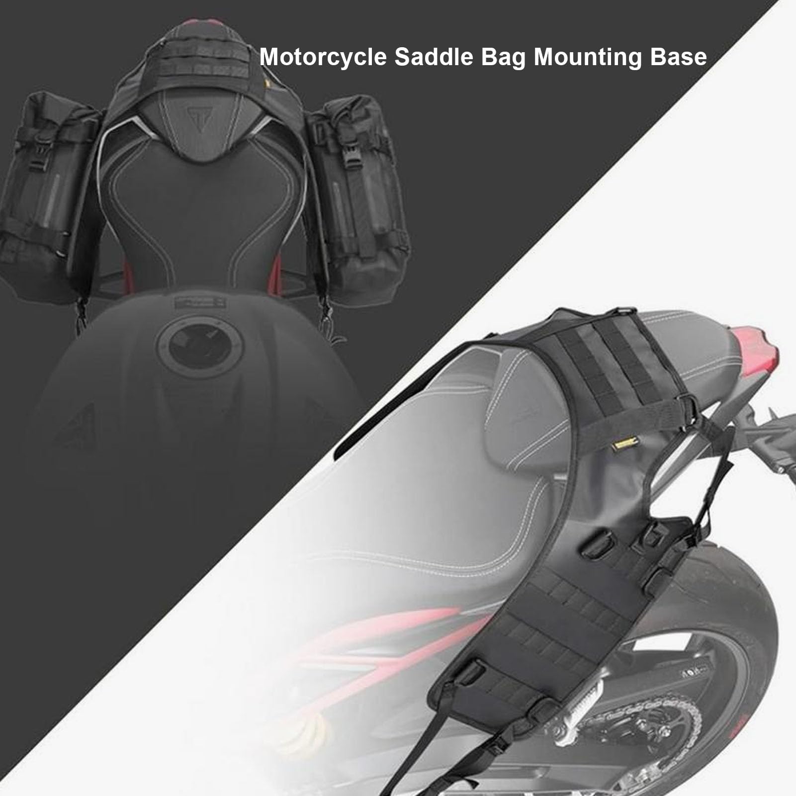 Base Supporto Borsa Moto, Piastra Universale in Poliestere per Sella