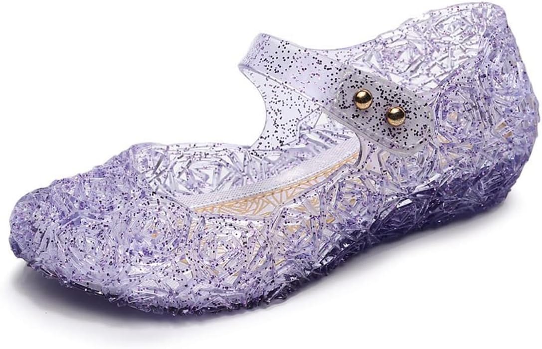 silver glitter jelly shoes