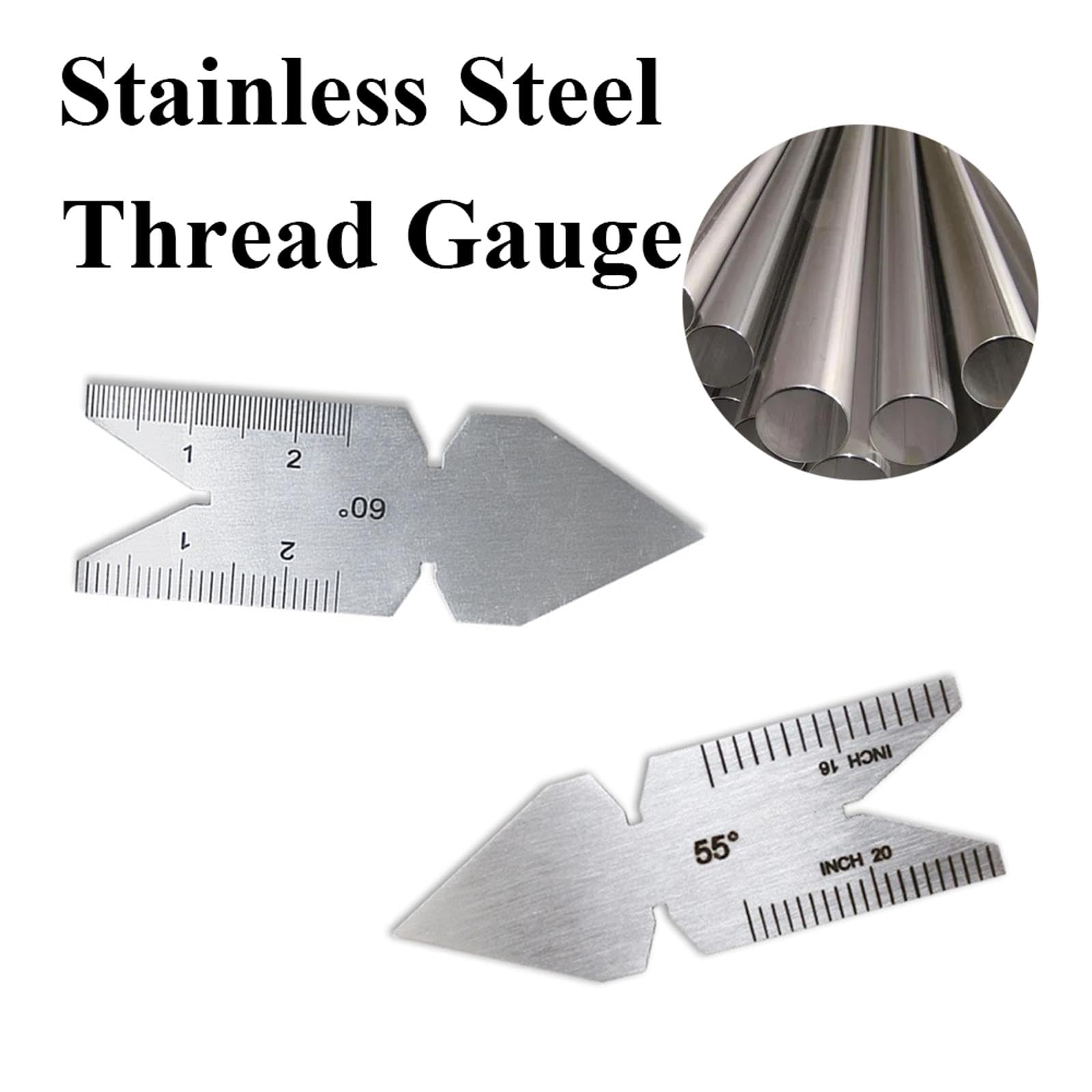 Snapklik.com : SENRISE Thread Gauge Fish Gauge Lathe Stainless Steel ...