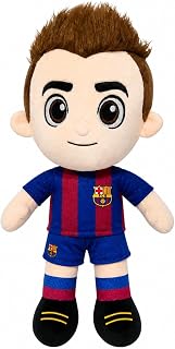 Grupo Moya - Peluche FC Barcelona 25 cm, Muñeco Jugador Barça con Uniforme Azulgrana, Producto Licenciado Oficial, Regalo para Fans, Merchandising FC Barcelona