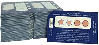P1375-CB04100 Dried Blood Spot Or Specimen, Red Spotting Cards, 1" Height, 1" Wide, 1" Length, Borosilicate Glass (Pack of 50)