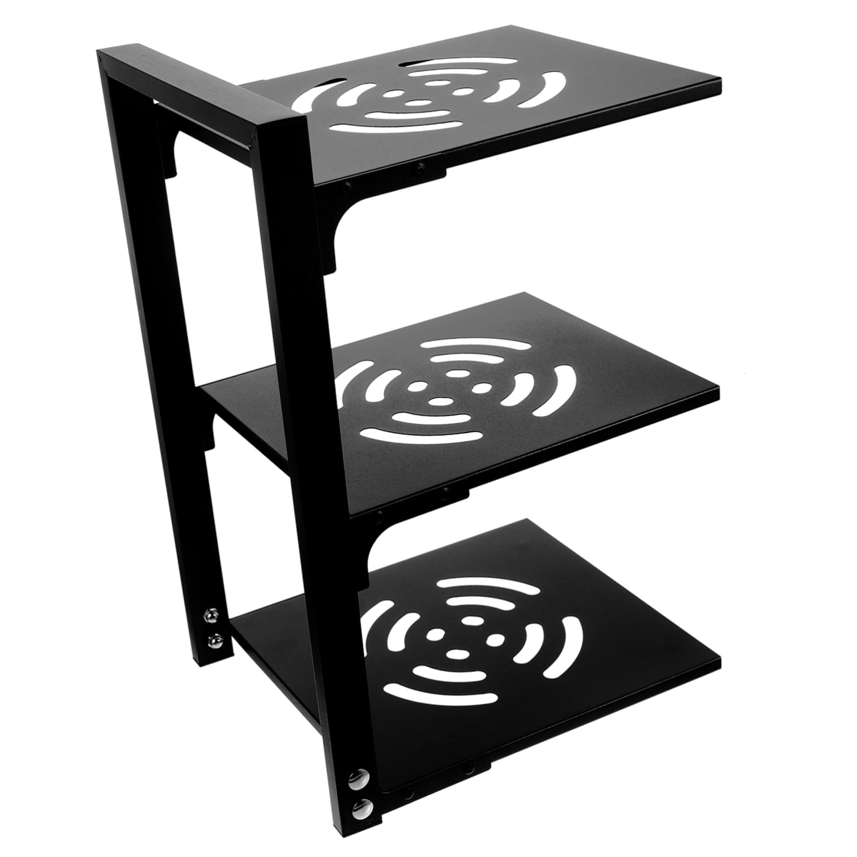 UKCOCO Organizzatore per Organizzare Pentole e Padelle per Pentole a 3 Livelli in Acciaio al Carbonio Nero Spazi Regolabili, Scaffale Multifunzione per Cucina e Bagno