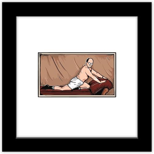 Trends International Gallery Pops Seinfeld - Póster ilustrado de pared de George Costanza The Art of Seduction, 12 x 12 pulgadas, versión de marco