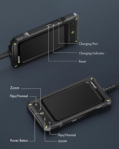 Miniatura 7 de Cámara de inspección de boroscopio con luz, cámara endoscopio industrial con pantalla LCD de 4.3 pulgadas, cámara digital de serpiente HD