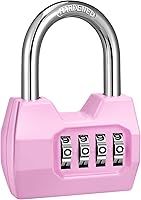 Vista 21 de 1 Pack disecu Candado de Combinación de 4 Dígitos, Candado Impermeable para Exteriores para Casillero de Gimnasio Escolar, Cerca, Portón, Cobertizo