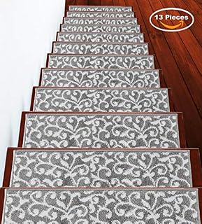 Stair Treads Leaves Collection Contemporary, Cozy, Vibrant and Soft Stair Treads, 9'' x