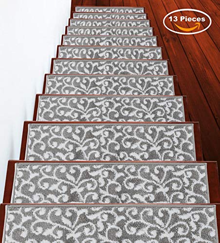 Stair Treads Leaves Collection Contemporary, Cozy, Vibrant and Soft Stair Treads, 9'' x