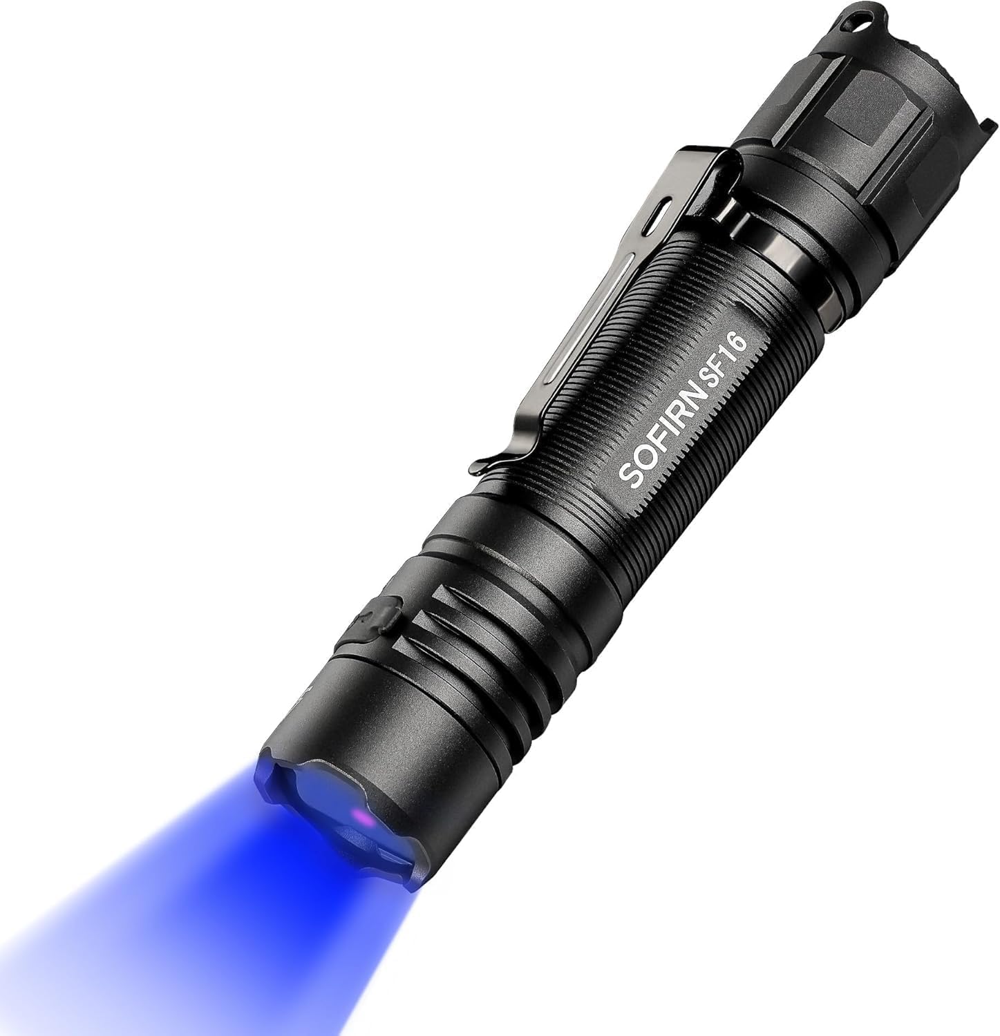 Sofirn SF16 ブラックライト 365nm UVライト 紫外線ライト 強力 小型 USB Type-C充電式 アニサキス レジン用硬化 ペットの尿跡確認 釣り 鉱物/紙幣鑑定 汚れ対策 コンパクト 携帯便利