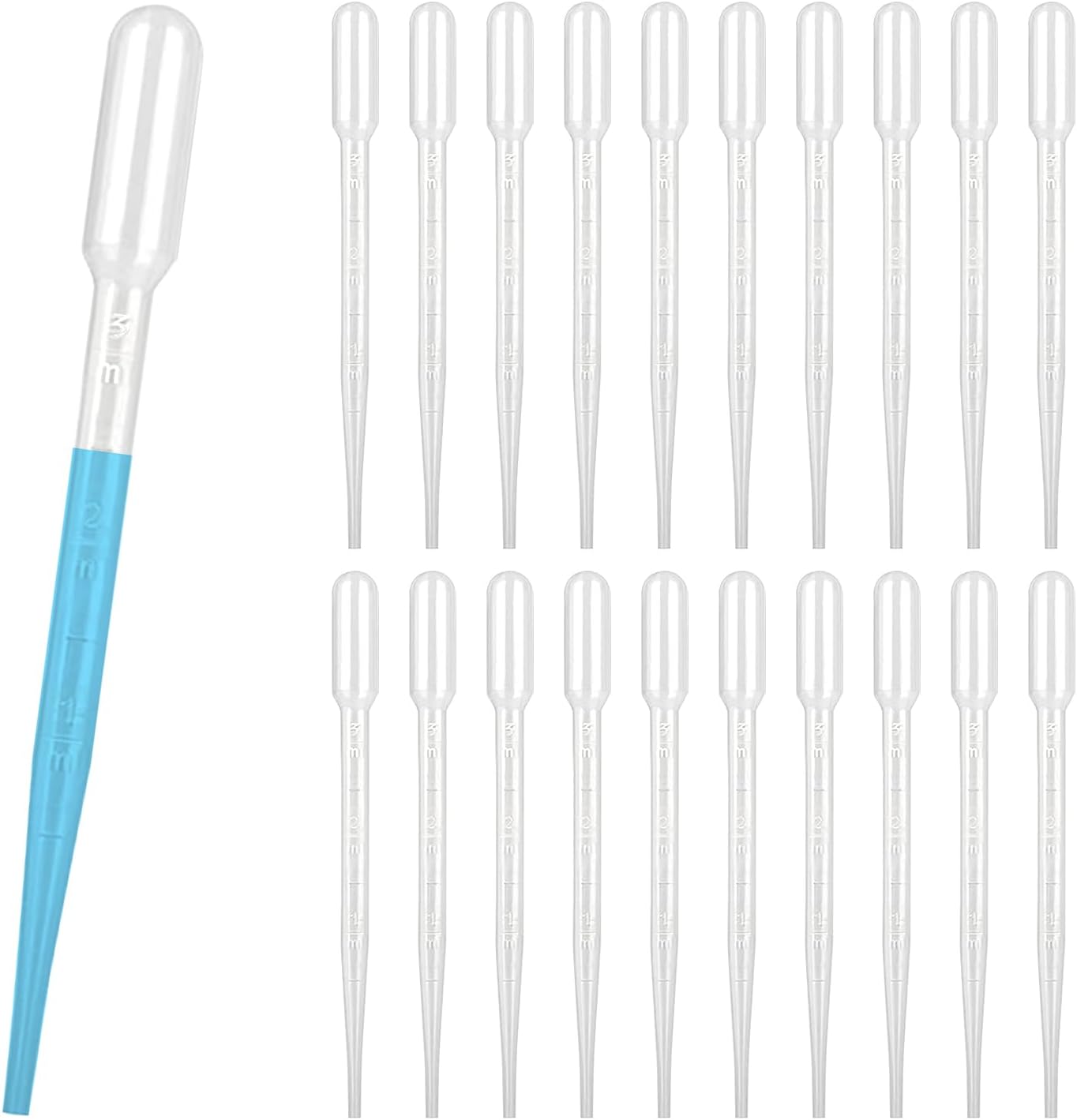 Rumyve Disposable Dropper, 20 PCS Plastic Dropper, 3ml Liquid Pipette
