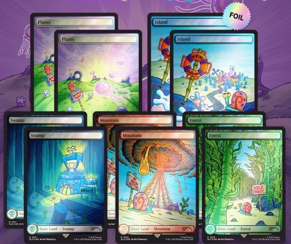 MTG Secret Lair: Secret Lair x Sponge Bob Squarepants: Lands Under The Sea (Foil Edition)
