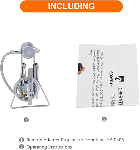 Miniatura 6 de Adaptador remoto de propano a isobutano, entrada de tanque de propano de 1 libra,Salida de válvula lindal de conexión EN417,Adaptador de estufa de